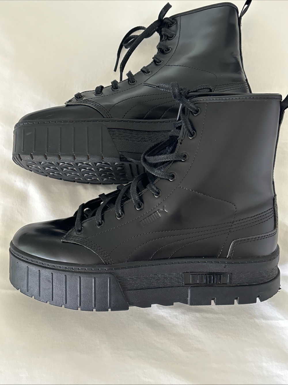 Puma x Dua Lipa Mayze Black Leather Boots